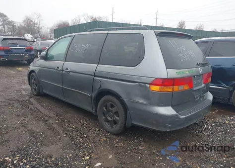 2002 Honda Odyssey Ex-L z USA, uszkodzony, nr VIN 5FNRL18022B041968
